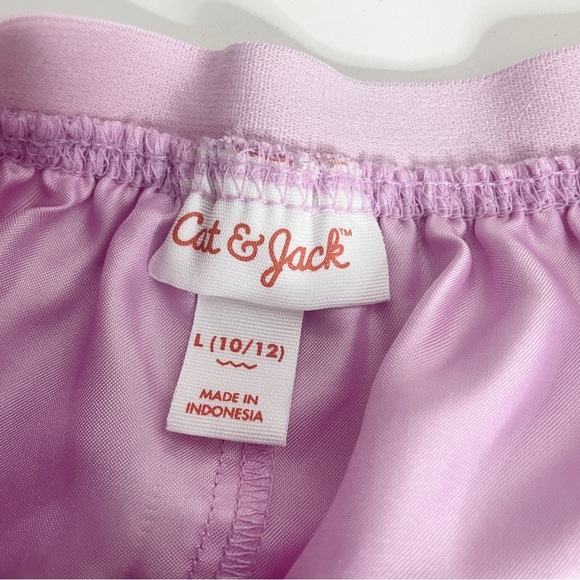 Lot of 2 Skirts - Cat & Jack Size L 10/12 - Pink Tulle Sequin Fruit / chambray - Picture 4 of 11